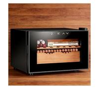 DARBCGH Cave à cigares et à vin en cèdre 25 L - 150 cigares ou 50 + 4 Bouteilles, Flux d'air à 360°(A)