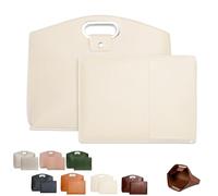 DARBCGH Lot de 2 Sacs à Main for Ordinateur Portable, compatibles avec Les Ordinateurs Portables de 14 à 16 Pouces, en Cuir imperméable, for Femmes.(Off-White)