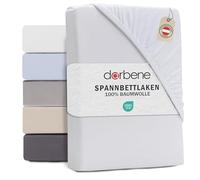 DarBene - Drap Housse Coton - Drap-Housse en Coton peigné de qualité supérieure - Bonnet 30 cm - Certifié OEKOTEX - 140x200 cm - 1 pièce, Blanc