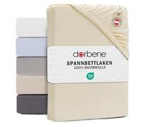 DarBene - Drap Housse Coton - Drap-Housse en Coton peigné de qualité supérieure - Bonnet 30 cm - Certifié OEKOTEX - 180x200 cm - 1 pièce, Ivoire