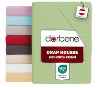 DarBene - Drap Housse Coton Premium - Drap-Housse en Coton peigné de qualité supérieure - Bonnet 30 cm - Certifié OEKOTEX - 140x200 cm - 1 pièce, Vert Pomme