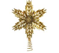 d'arbre de Noël - d'arbre en métal Creux, étoile d'arbre de Noël dorée | Décorations de Noël, décor de cime d'arbre étoile à 5 Branches, pour hôtels, Restaurants, centres commerciaux Ch