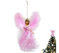 d'arbre De Noël en Forme d'ange - Ange Sapin Noël avec Ailes De Plumes | Pendentif d'arbre De Noël en Forme d'ange | Ornements d'arbre De Noël Et Décoration Festive pour La Maison (22 × 13 CM)