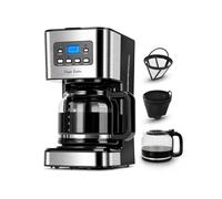 Taylor Swoden Cafetiere Filtre, Programmable 24h Cafetiere Electrique 1,5L à 12 tasses, Machine a Cafe Maintien au Chaud et Anti-Goutte 40 Min, Infusion Rapide, 950W, 0% BPA, Noir - Darcy