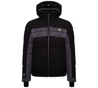 Dare 2b Denote Waterproof Breathable Taped Seams Underarm Vents Detachable Hood with Wired Peak Jacket Vestes Homme, Noir/ébène, XXXL