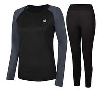 Dare 2b Ensemble Premières Couches Techniques Exchange Base Layer Femme Black/Ebony Grey FR : XXS (Taille Fabricant : 6)