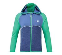 Dare 2b Hasty Sweat Capuche tricoté zippé léger avec Propriété de séchage Rapide Stretch Midlayer Enfant Vivid Green/Dark Denim FR: S (Taille Fabricant: 3-4)