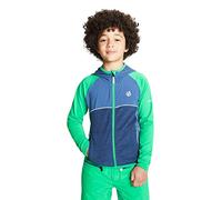 Dare 2b Hasty Sweat Capuche tricoté zippé léger avec Propriété de séchage Rapide Stretch Midlayer Enfant Vivid Green/Dark Denim FR: XL (Taille Fabricant: 9-10)