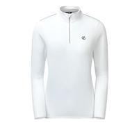 Dare 2b Lowline II sous-Couche Technique Légère avec Propriété de séchage Rapide et 1/2 Zip D'ouverture Stretch Midlayer Femme White FR: XL (Taille Fabricant: 16)