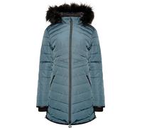 Dare 2B - "Striking III" Veste matelassée longue pour femme RG7986 (36 FR) (Gris Orion/Bleu Orion)