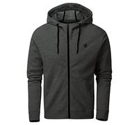 Dare 2b Sweat à Capuche intégral Modulus pour Hommes en Jersey de Coton Gris Anthracite | Doux à Porter avec Poignets côtelés.