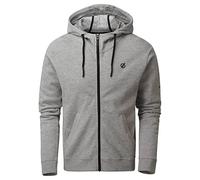 Dare 2b Sweat à Capuche intégral Modulus pour Hommes en Jersey de Coton Gris Clair | Doux à Porter avec Poignets côtelés.