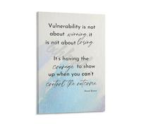 Dare To Be Vulnerable Poster Inspirational Self Growth Quote Wall-Art Print For Coaching Office Study Room(Unframed,12X18inch(30X45cm))