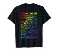 Dare To Be Yourself LGBT Gay Pride Resist Poing T-Shirt