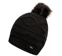 Dare2b Bonnet à Pompon Remind II avec Doublure en Polaire pour Femme, idéal pour Le Ski, Le Snowboard et Les Sports d'hiver Noir
