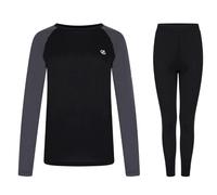Dare2b Échange II Noir/Gris Femmes Thermique sous-Pull Ensemble (Haut & Bas)