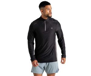 Dare2b Homme Mens Power Up Jersey Stretch Midlayer Maillot De Yoga, Noir, 3XL Grande Taille EU
