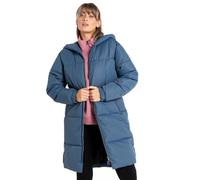 Dare2b Indulgent Jacket Womens Long Coat Jacket tissu recyclé hydrofuge - zip intégral avec 2 poches basses zippées, capuche et poignets élastiqués