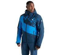 Dare2B Mens Baseplate II Jacket Veste de Ski, Denim Clair de Lune/imprimé Montagne Bleu athlétique, L Homme