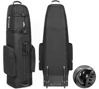 DAREKUKU Sac de Voyage de Golf avec roulettes, Housse de Voyage légère et Portable pour Clubs de Golf, idéale pour Les compagnies aériennes, 4 Grandes Poches, Tissu Oxford 1200D Durable, résistant à