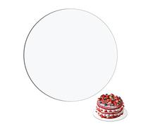 DARENYI 2 Pièces Disque De Gâteau 26cm Acrylique Plateaux à Gâteaux Assiettes Cake Board Réutilisable pour Racler les Gâteaux