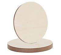 DARENYI 30cm Tranches de Bois (Lot de 5) - Disques en Bois Naturel Tranches de Bois Non Finies Cercles Grandes Tranches de Bois Vierges Pour Artisanat Bricolage Décoration de Peinture de Noël