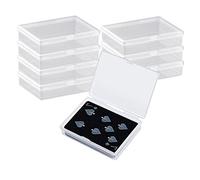 DARENYI 8 Pièces Boite Rangement Carte Petite Boite Plastique Petites Boites Plastiques Transparentes avec Couvercles pour Cartes à Jouer, Cartes de Visite, Bijoux, Artisanat (9.6 x 6.8 x 2.1cm)
