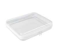 DARENYI Lot de 1 Trousse de Toilette Transparente Rigide avec Fermeture Éclair, Organiseur de Voyage Étanche pour Blocs de construction, Cosmétiques, Jouets Et Articles de Toilette (25 x 20 x 5.3cm)