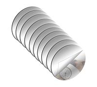 DARENYI Lot de 10 petits miroirs ronds autocollants en acrylique de 15 cm pour décoration de maison, salon, chambre à coucher