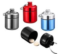 DARENYI Lot de 4 petits piluliers portables et étanches pour les voyages et le camping