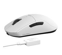 DAREU A950pro 4K Souris Gaming sans Fil: Ultra-légère 55 g, Fréquence de Sondage de 4KHz, Capteur Optique PAW3395, 5 Boutons Programmables, Support 15min Fast Charging et Connexion Tri-Mode (Blanc)