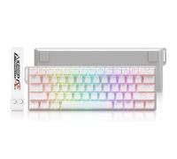 DAREU COOL60 Clavier Magnétiques Gaming, 60% QWERTY Clavier Gamer Filaire avec Side-Printed Keycaps, RGB, Précision RT de 0,01 mm Rapid Trigger, 8000Hz Polling Rate pour PC/Mac(Blanc)