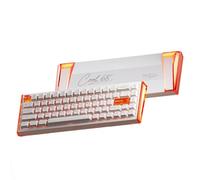 DAREU COOL68 Clavier Gaming 8K Hz Rapid Trigger, Précision RT de 0,01mm, 65% Filaire Clavier avec Magnétique Hall Effect Switches, Hot Swap, Gasket, 20 RGB Modes, Actionnement Réglable(Orange)