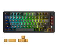 DAREU EK75PRO Clavier Mécanique sans Fil, 75% RGB Hot Swap Clavier Gamer Mécanique avec Knob, BT5.1/2.4G/USB-C, 81 Keys Tri-Mode Montage Gasket, PBT Keycaps, Linéaires Dream Switches for Win/Mac