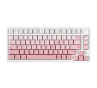 DAREU EK75PRO Sakura Pink Clavier Mécanique Sans Fil,75% RGB Hot Swap Creamy Clavier Gamer Mécanique avec Knob,2.4Ghz/BT5.1/USB-C,Gasket Mount,PBT Side-printed Keycaps,Linear Dream Switch pour Win/MAC
