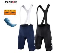 DAREVIE Bretelles de cyclisme pour hommes, Italie, avec interface élastique ® Cuissard de cyclisme Pad Recycle PRO Level avec grip de jambe de 6,5 cm Black