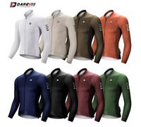 DAREVIE Maillot de cyclisme respirant à manches longues pour hommes et femmes, maille à bulles 3D, petite taille Pro Aero, vêtement de cyclisme Blue