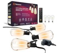 Darewave Guirlande Guinguette Exterieur 19M, Guirlande Lumineuse Exterieure LED avec 30+3 Ampoules ST38 Imperméable IP44, Blanc Chaud guirlande led pour Jardin, Terrasse, Patio, Fête, Mariage, Noël