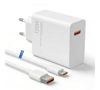 Dargkwn Chargeur USB 120W avec Câble de Charge, Bloc Chargeur USB-C 6A Haute Puissance pour Smartphones, Chargeur Rapide avec Câble Charge Type C pour 14 Ultra/11T Pro/12T Pro/12T/13 Pro/13 /POCO X6Pr