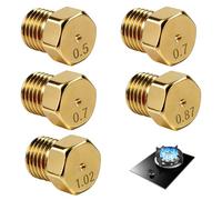 Dargkwn Lot de 5 Gicleur Gaz Butane, pour Gazinière, Cuisinière et Plaque de Cuisson, Kit de Conversion Gicleur Gaz Bouteille Butane our Gazinière et Brûleur 0,5/0,7/0,87/1,02