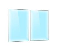 DarHaus Cache-plaque en verre 2 x 30 x 52 cm pour cuisinières électriques ou à induction, plaque de protection anti-éclaboussures, planche à découper décorative, Transparente