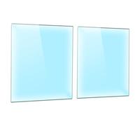 DarHaus Cache-plaque en verre 2 x 40 x 52 cm pour cuisinières électriques ou à induction, plaque de protection anti-éclaboussures, planche à découper décorative, Transparente