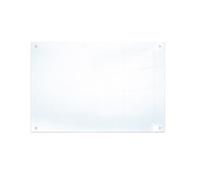 DarHaus Cache-plaque en verre 30 x 52 cm pour cuisinières électriques ou à induction, plaque de protection anti-éclaboussures, planche à découper décorative, Transparente