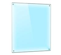 DarHaus Cache-plaque en verre 40 x 52 cm pour cuisinières électriques ou à induction, plaque de protection anti-éclaboussures, planche à découper décorative, Transparente