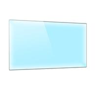 DarHaus Cache-plaque en verre 80 x 52 cm pour cuisinières électriques ou à induction, plaque de protection anti-éclaboussures, planche à découper décorative, Transparente
