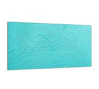 DarHaus Cache-plaque en verre - 90 x 52 cm - pour cuisinières électriques ou à induction - Plaque de protection anti-éclaboussures, planche à découper décorative aspect, Ardoise Turquoise