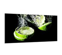 DarHaus Cache-plaque en verre - 90 x 52 cm - pour cuisinières électriques ou à induction - Plaque de protection anti-éclaboussures, planche à découper décorative aspect, Chaux Noir