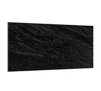 DarHaus Cache-plaque en verre - 90 x 52 cm - pour cuisinières électriques ou à induction - Plaque de protection anti-éclaboussures, planche à découper décorative aspect, Ardoise Noir