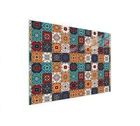 DarHaus Couvercle pour plaque de cuisson universelle en céramique, à induction, Planche à découper en verre 40 x 30 cm, protection anti-éclaboussures, plaque en verre, cuisine, Mosaïque Pièce