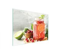 DarHaus Couvercle pour plaque de cuisson universelle en céramique, à induction, Planche à découper en verre 40 x 30 cm, protection anti-éclaboussures, plaque en verre, cuisine, Boire Fruit
